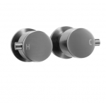 Nor-WT07.06 Round Gun Metal Grey 1/4 Turn Shower Or Bath Taps